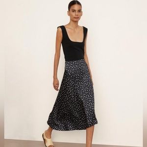 NWOT Vince Tossed Dot Draped Knot Skirt